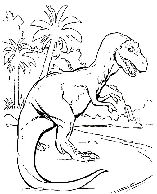 Plansa de colorat cu Dinozauri 186 97